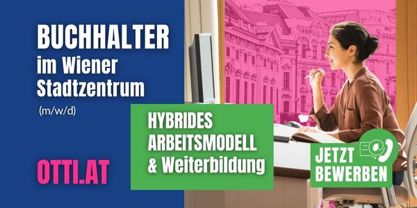 BUCHHALTER/IN im Wiener Stadtzentrum: Hybrides Arbeitsmodell & Weiterbildungsmöglichkeiten!