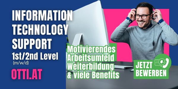 Niederösterreich: 1st/2nd Level INFORMATION TECHNOLOGY Support (m/w/d) – JB bis € 53.000,-