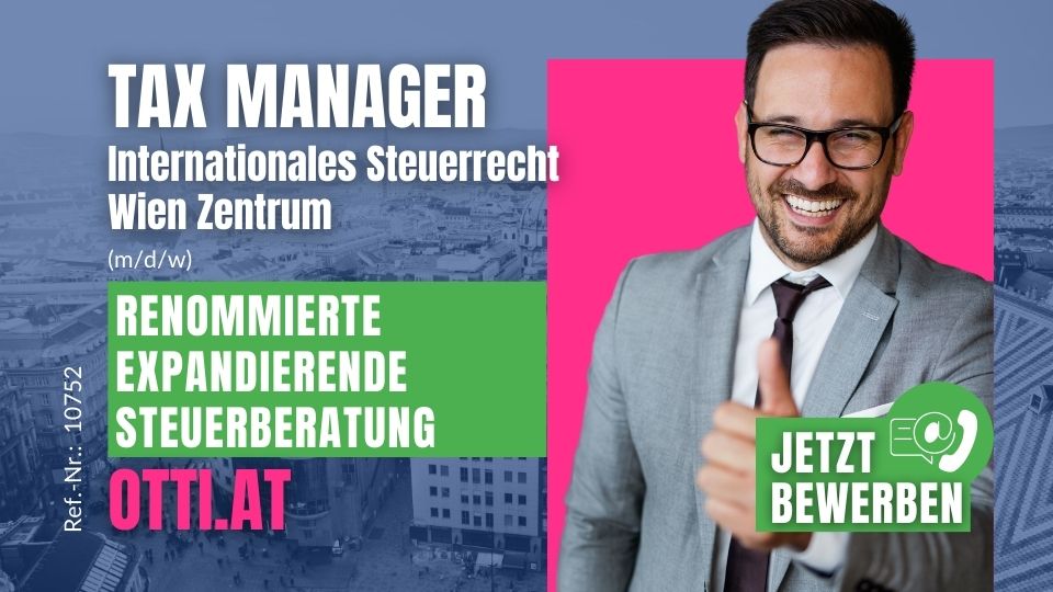 Taxmanager Wien Zentrum Karriere Job