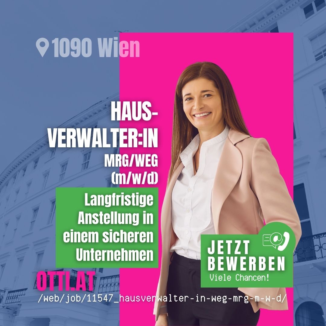 Immobilien Jobs Karriere Chancen | Hausverwaltung/Immobilien | KARRIERE NEWS | OTTI.AT