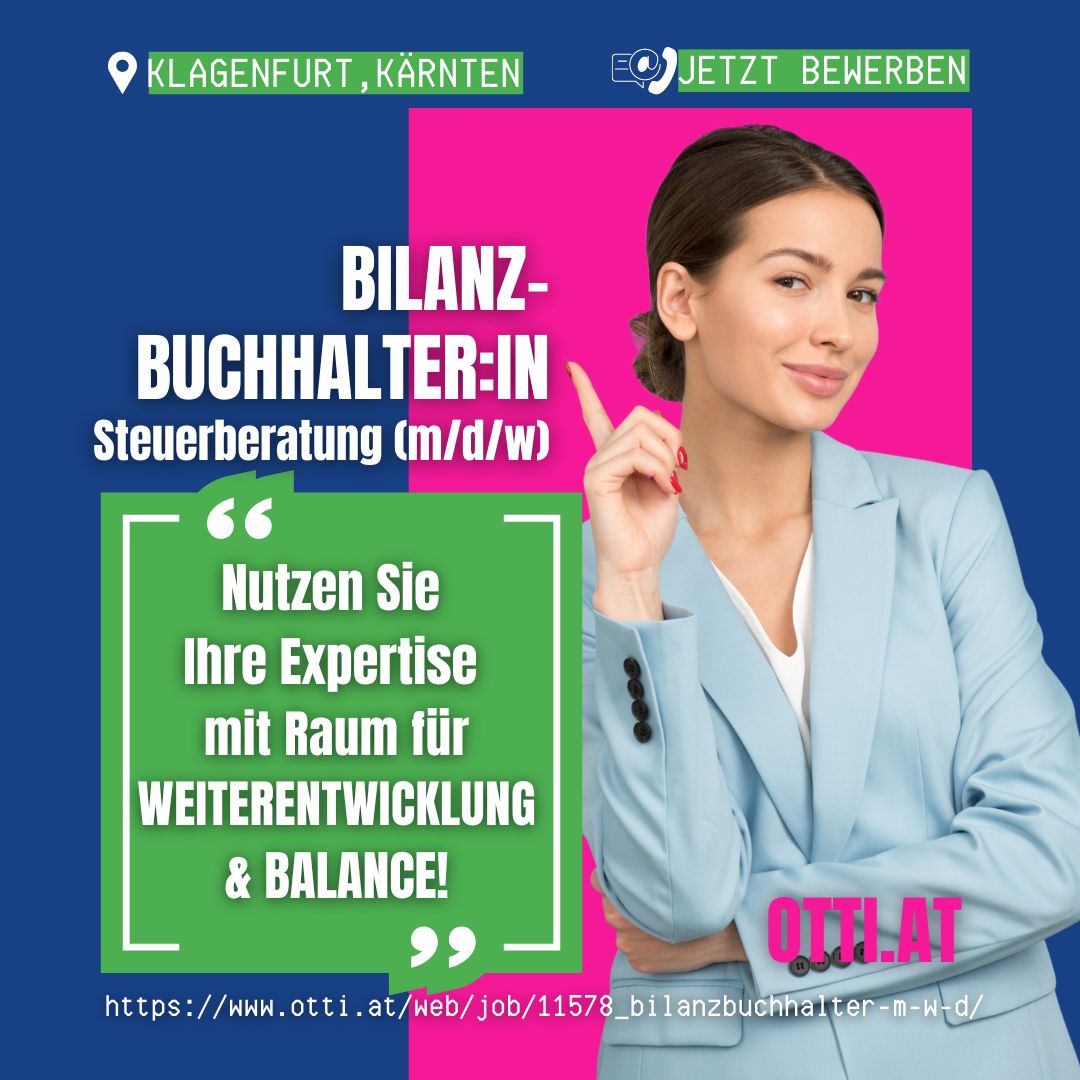 Bilanzbuchhaltung Jobs Karriere Chancen | Steuerberater & Wirtschaftstreuhänder | KARRIERE NEWS | OTTI.AT