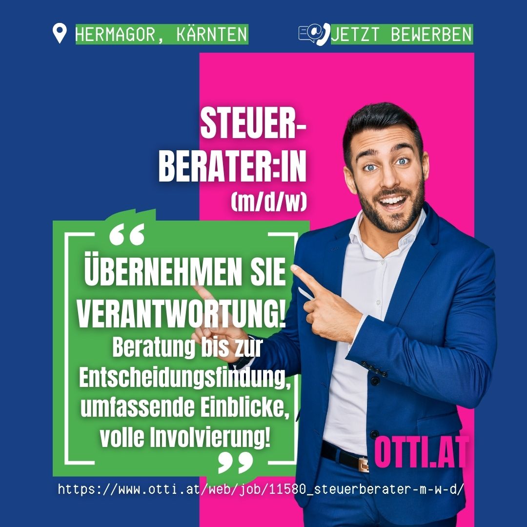 Steuerberatung Karriere Job | Steuerberater & Wirtschaftstreuhänder | KARRIERE NEWS | OTTI.AT