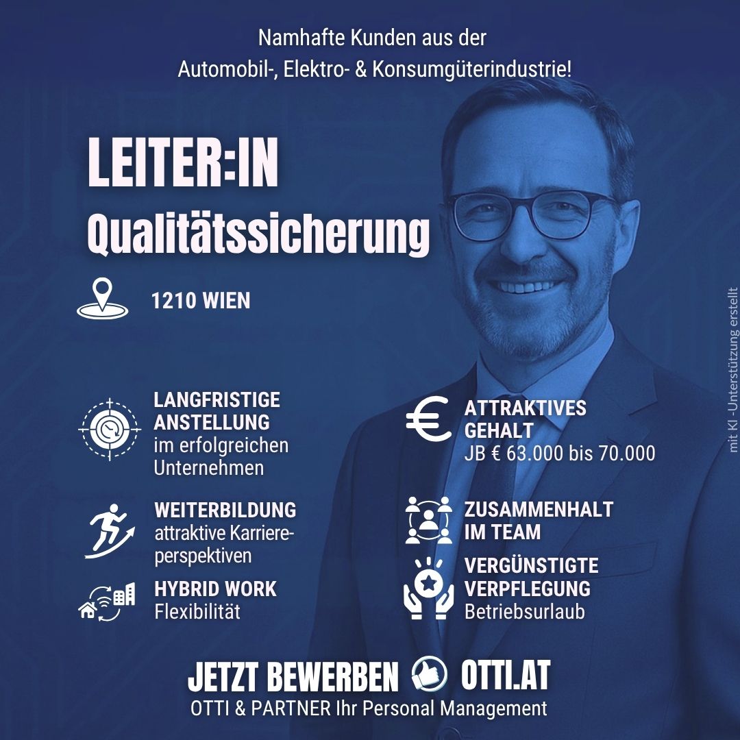 Leiterin Qualitaetssicherung Top Job Otti At | Handel | KARRIERE NEWS | OTTI.AT