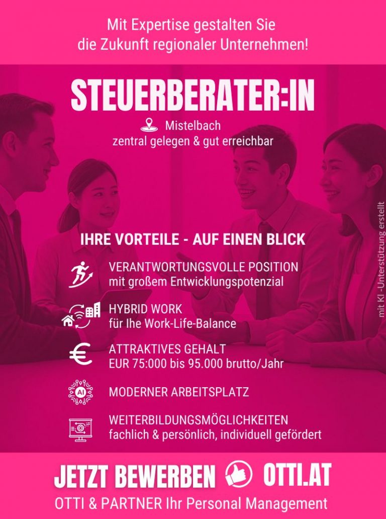 Steuerberaterin Top Job Otti At | Steuerberater & Wirtschaftstreuhänder | KARRIERE NEWS | OTTI.AT