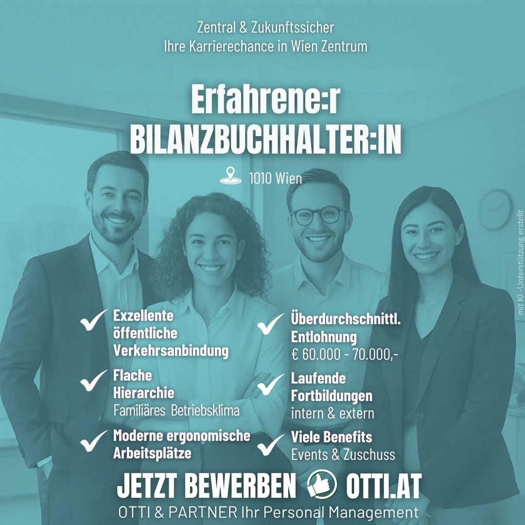 Erfahrener Bilanzbuchhalterin | Steuerberater & Wirtschaftstreuhänder | KARRIERE NEWS | OTTI.AT