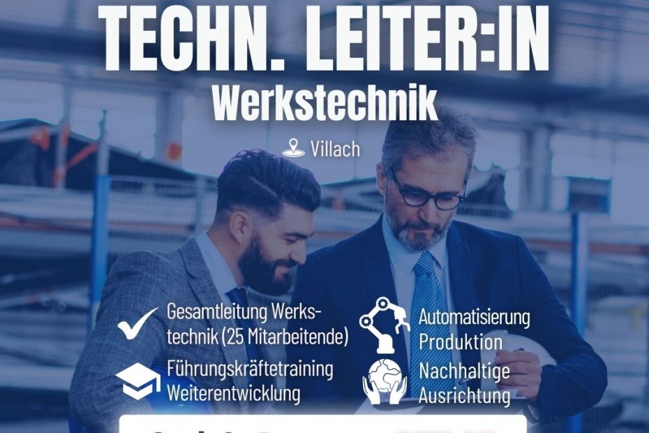 Technischer Leiter Werkstechnik | Lebensmittel | KARRIERE NEWS | OTTI.AT