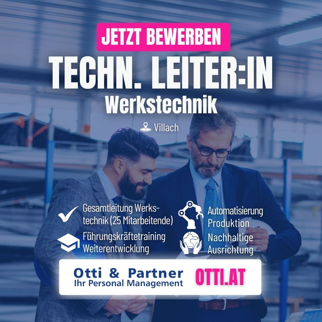 Technischer Leiter Werkstechnik | Lebensmittel | KARRIERE NEWS | OTTI.AT
