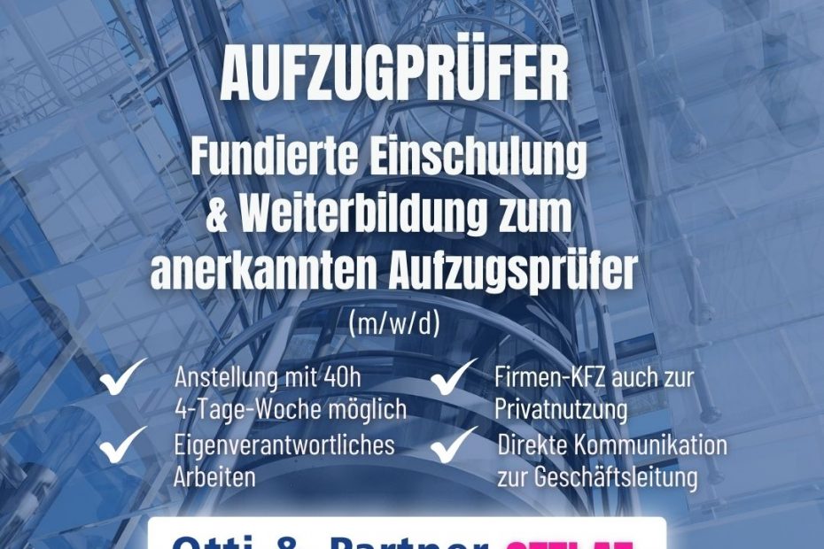 Aufzugpruefer Tage Woche Job | ELEKTROTECHNIK Jobs & Karriere-Tipps | KARRIERE NEWS | OTTI.AT
