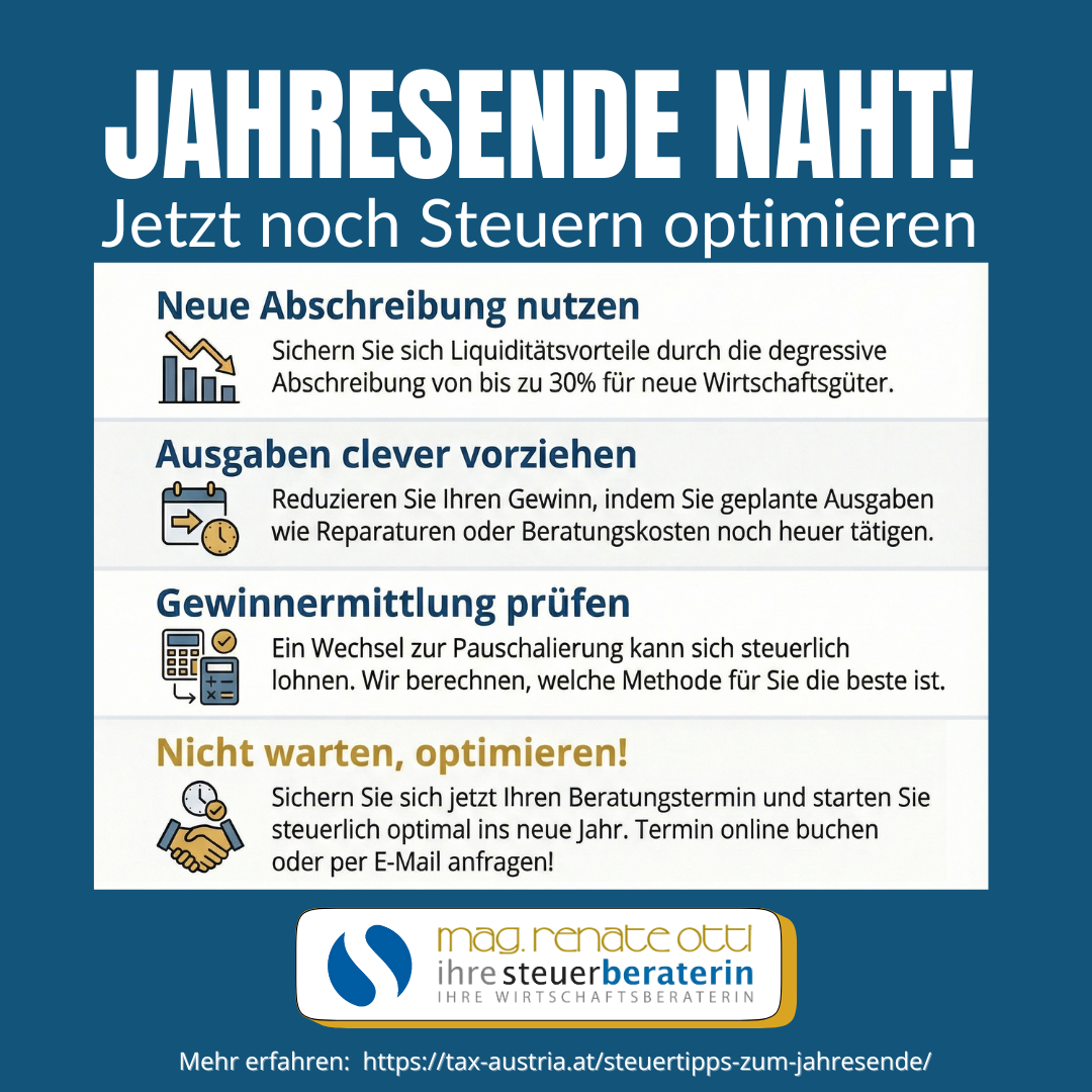 Jahresende Naht Steuern Optimieren Tax Austria At | Otti & Partner – Ihr Erfolg ist unser Ziel! | KARRIERE NEWS | OTTI.AT