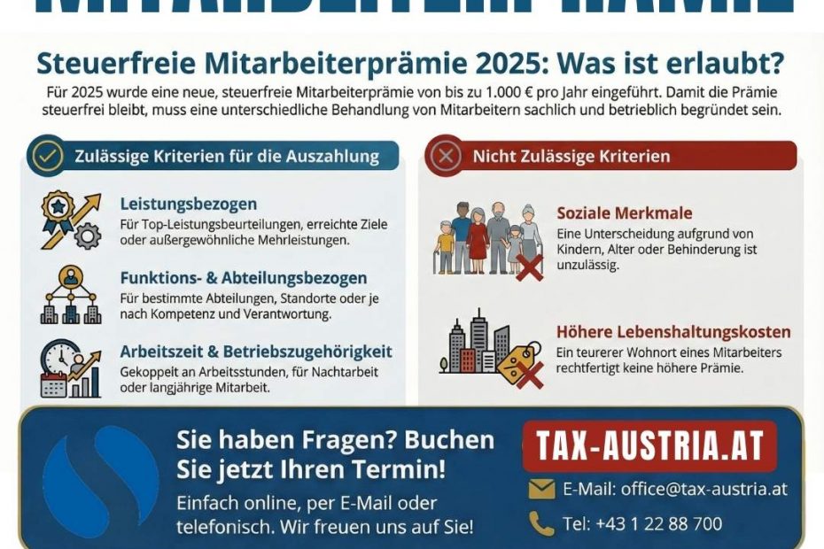 Mitarbeiterpraemie Tax Austria At | Tax Austria | KARRIERE NEWS | OTTI.AT