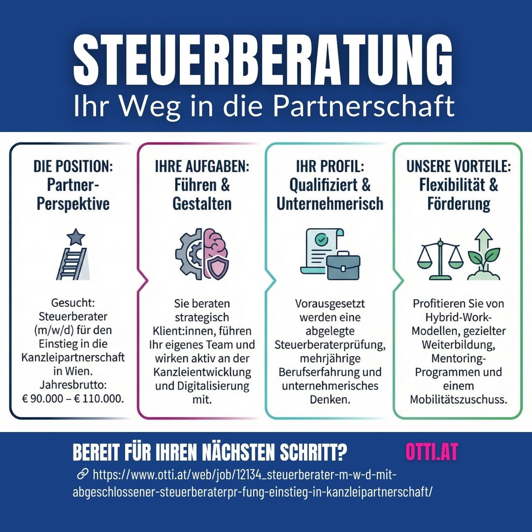 Steuerberatung Partner Top Job Otti At | Ausbildung im Job | KARRIERE NEWS | OTTI.AT