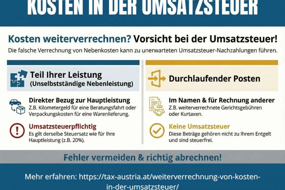 Weiterverrechnung Kosten Umsatzsteuer Tax Austria At | Tax Austria | KARRIERE NEWS | OTTI.AT