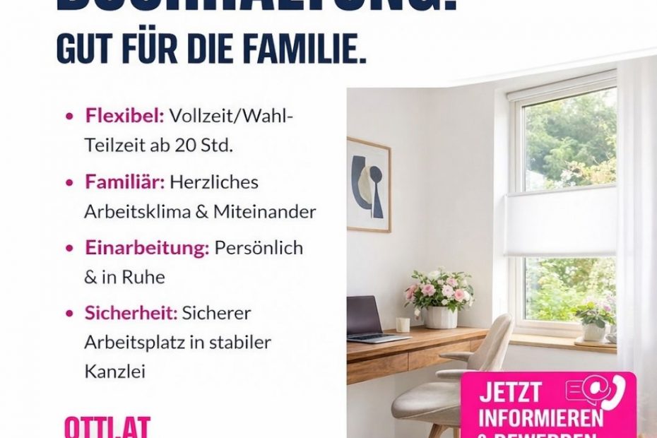 Buchhaltung Gut Fuer Familie Top Job | Steuerberatung, Wirtschaft & Consulting | KARRIERE NEWS | OTTI.AT