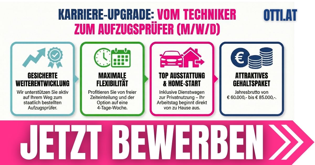 Karriere Technik Aufzuegspruefer | Otti & Partner – Ihr Erfolg ist unser Ziel! | KARRIERE NEWS | OTTI.AT