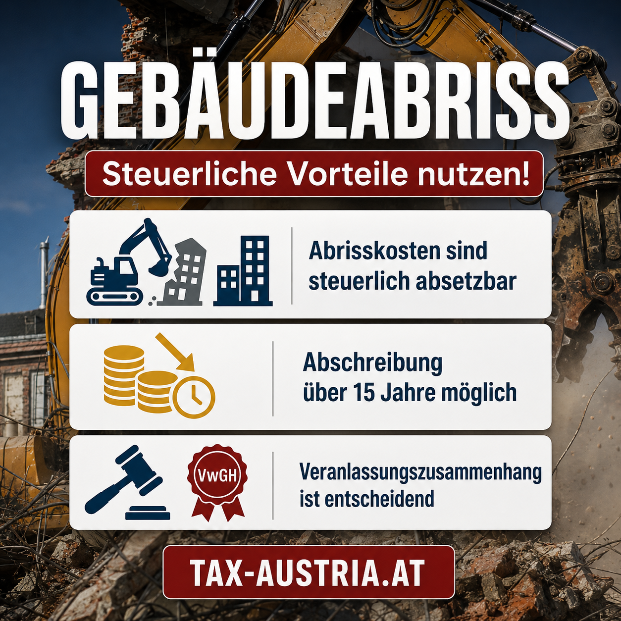 Gebaeudeabriss Steuerliche Vorteile | Tax Austria | KARRIERE NEWS | OTTI.AT