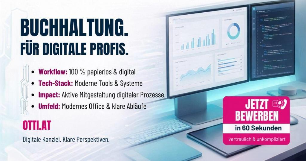 Buchhaltung Digitale Profis | Steuerberatung, Accounting & Finance | KARRIERE NEWS | OTTI.AT