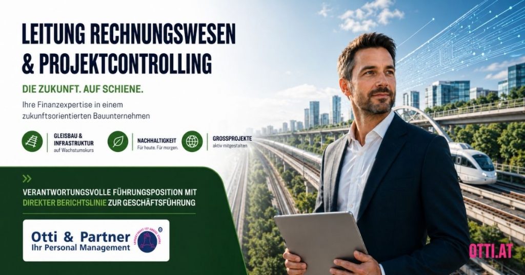 News & Tipps zu Beruf, Bildung & Karriere Leitung Rechnungswesen Projektcontrolling Gleisbau Infrastruktur | Wirtschaft | KARRIERE NEWS | OTTI.AT