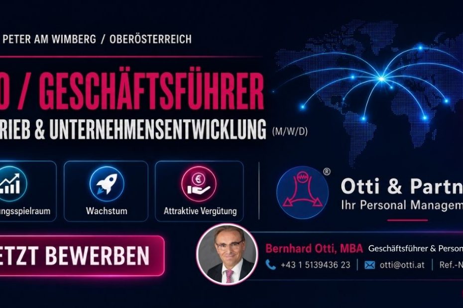 Ceo Geschaeftsfuehrer Vertrieb Unternehmensentwicklung Top Job | ENGINEERING Top Jobs | KARRIERE NEWS | OTTI.AT