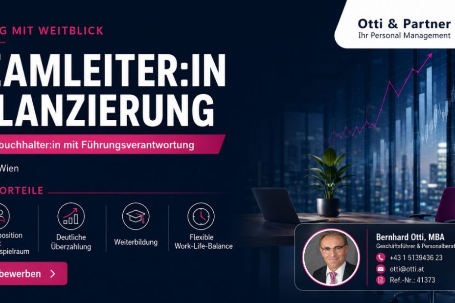 Teamleiterin Bilanzierung | Steuerberatung, Accounting & Finance | KARRIERE NEWS | OTTI.AT