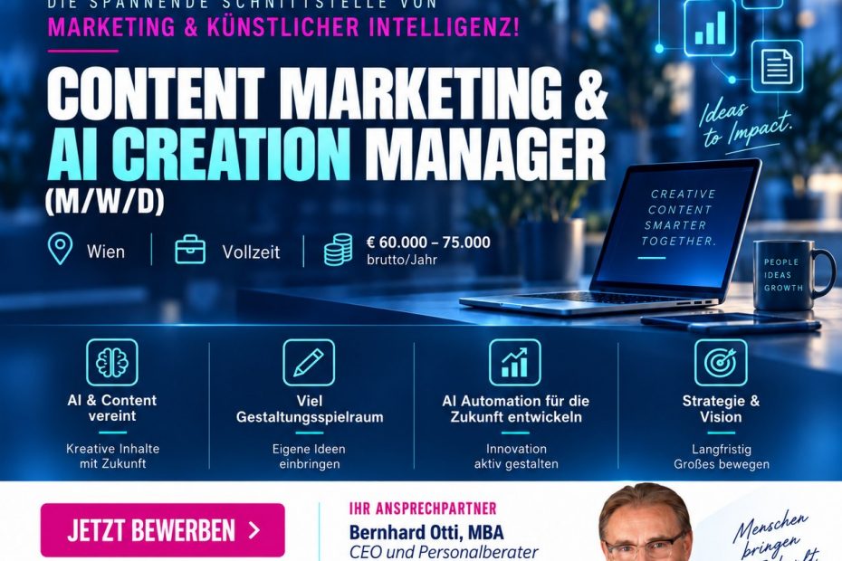 Content Marketing Ai Creation Manager Top Job | ENGINEERING | KARRIERE NEWS | OTTI.AT