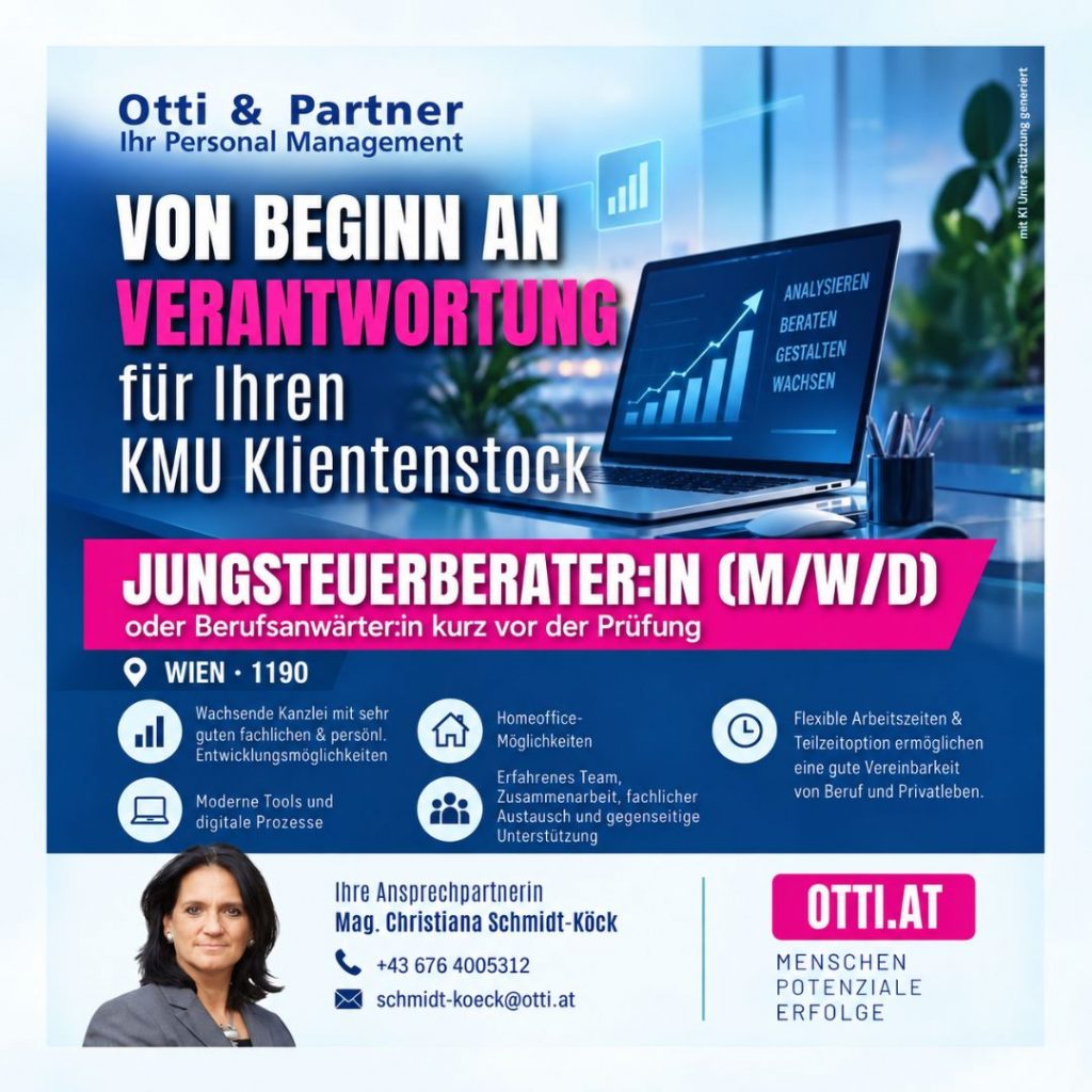 Jungsteuerberater Topjobotti At | Steuerberatung, Accounting & Finance | KARRIERE NEWS | OTTI.AT