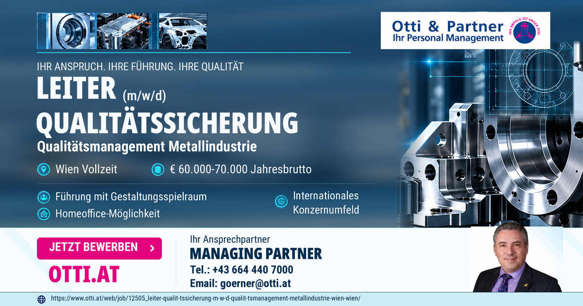 Otti Qualitaetssicherung X |  | KARRIERE NEWS | OTTI.AT
